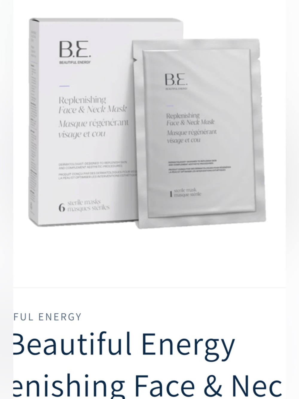B.E. Replenishing Face & Neck Mask